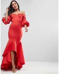 Asos Red Carpet Scuba Maxi Dress