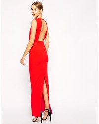 Solace London Aretha Maxi Dress With Plunge Neck And Back