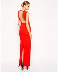 Solace London Aretha Maxi Dress With Plunge Neck And Back