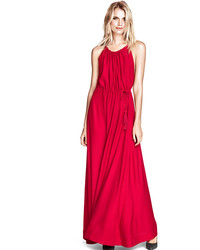 Spaghetti Strap Red Maxi Dress