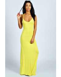 Boohoo Tilly Strappy Back Detail Maxi Dress
