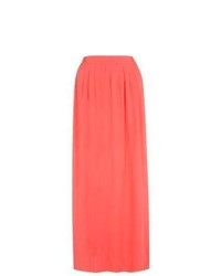 Exclusives New Look Coral Voile Maxi Skirt