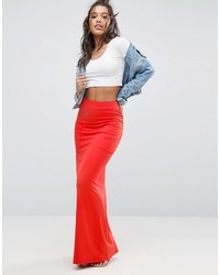 Asos Jersey Maxi Skirt With Pockets