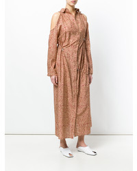 Damir Doma Cold Shoulder Abstract Pattern Dress