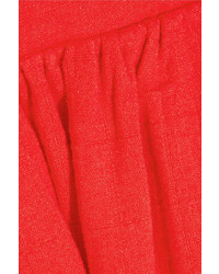 Mara Hoffman Cutout Cotton Gauze Halterneck Midi Dress Tomato Red