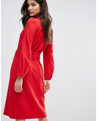 BA&SH Red Midi Dress