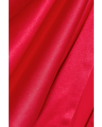 Balenciaga Silk Satin Dress Crimson