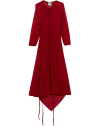 Vetements Stretch Jersey Midi Dress Red