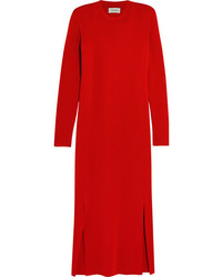 Lemaire Wool Midi Dress Red
