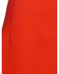 Jil Sander Double Faced Wool Blend Midi Skirt