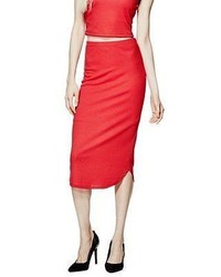 G by Guess Gbyguess Amabelle Ribbed Midi Skirt