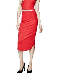 G by Guess Gbyguess Amabelle Ribbed Midi Skirt