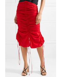 MARQUES ALMEIDA Ruched Voile Midi Skirt
