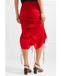 MARQUES ALMEIDA Ruched Voile Midi Skirt