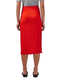 Topshop Boutique Tie Front Midi Skirt