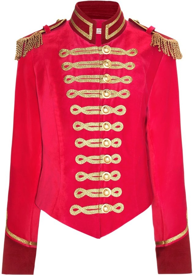 Pinky Laing Pink Velvet Military Jacket, $1,485 | Avenue32 | Lookastic