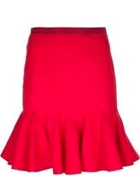 Women's Black Trenchcoat, White Lace Sleeveless Top, Red Mini Skirt ...