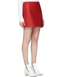 Courreges Courrges Red Matte Miniskirt