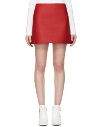 Courreges Courrges Red Matte Miniskirt