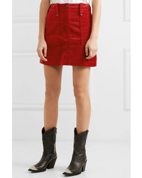 McQ Alexander McQueen Ribbed Chenille Mini Skirt