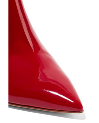 Gianvito Rossi Aramis 100 Patent Leather Mules Red