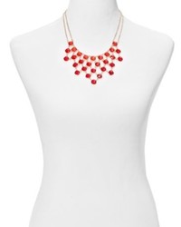 Faceted Faux Stone Bib Necklace
