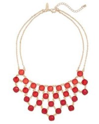 Faceted Faux Stone Bib Necklace
