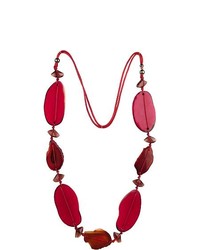 FINE JEWELRY Designs By Adina Red Resin Glass Necklace