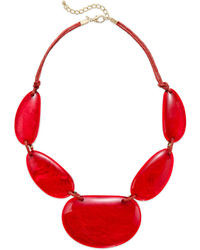 Style&co. Gold Tone Red Shell Statet Necklace
