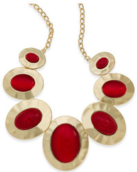 INC International Concepts Gold Tone Red Stone Drama Necklace Only At Macys
