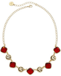 Liz Claiborne Red Stone Collar Necklace
