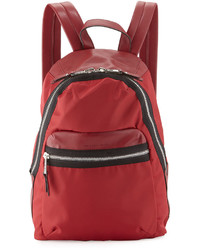 French Connection Piper Contrast Trim Nylon Backpack Red