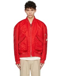 Wooyoungmi Red Ma 1 Bomber Jacket