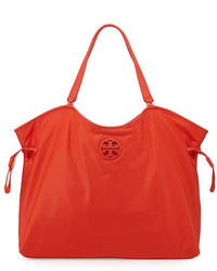 Tory Burch Slouchy Nylon Tote Bag Red
