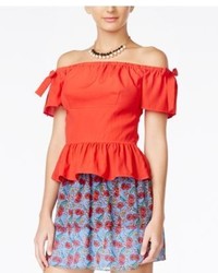 Alice Through The Looking Glass Juniors Off The Shoulder Peplum Blouse