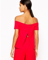 Asos Collection Minimal Off The Shoulder Wrap Back Top Co Ord