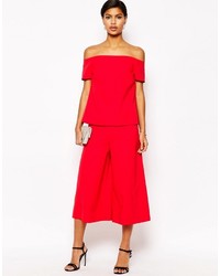 Asos Collection Minimal Off The Shoulder Wrap Back Top Co Ord