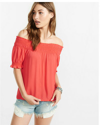 Express Embroidered Off The Shoulder Blouse
