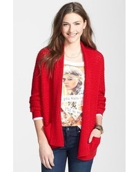 Cotton Emporium Open Front Cardigan Red Tamale X Small