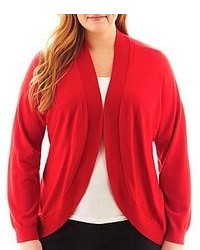 Liz Claiborne Long Sleeve Shawl Collar Cardigan Sweater Plus