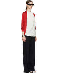 Lanvin Red Cashmere Cocoon Cardigan