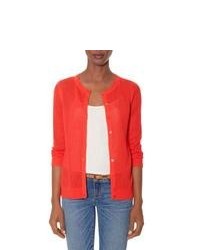 The Limited Open Stitch Layering Cardigan Red M