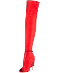 Givenchy Screw Heel 110mm Over The Knee Boot Red