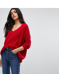 Asos Tall Asos Tall Sweater In Oversized With V Neck