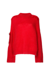 Mother of Pearl Embellished Contrast Patch Sweater