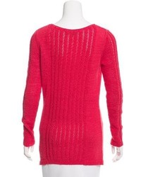Rachel Zoe Oversize Open Knit Accented Sweater