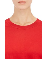 Dolce & Gabbana Oversize Silk Sweater Red