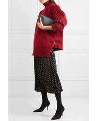 Balenciaga Oversized Ribbed Wool Turtleneck Sweater