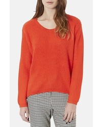 TOPSHOP Boutique Ribbed Sweater Red 2