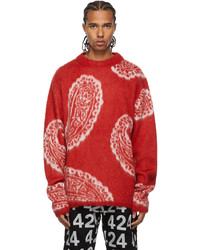 424 Red Paisley Sweater